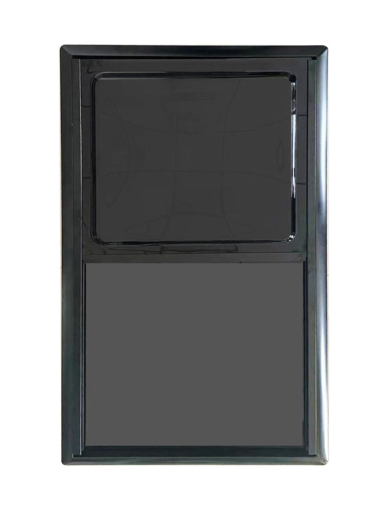 Finestra scorrevole oscurata 1000x500 (doppia parete, complanare, 3 telai)