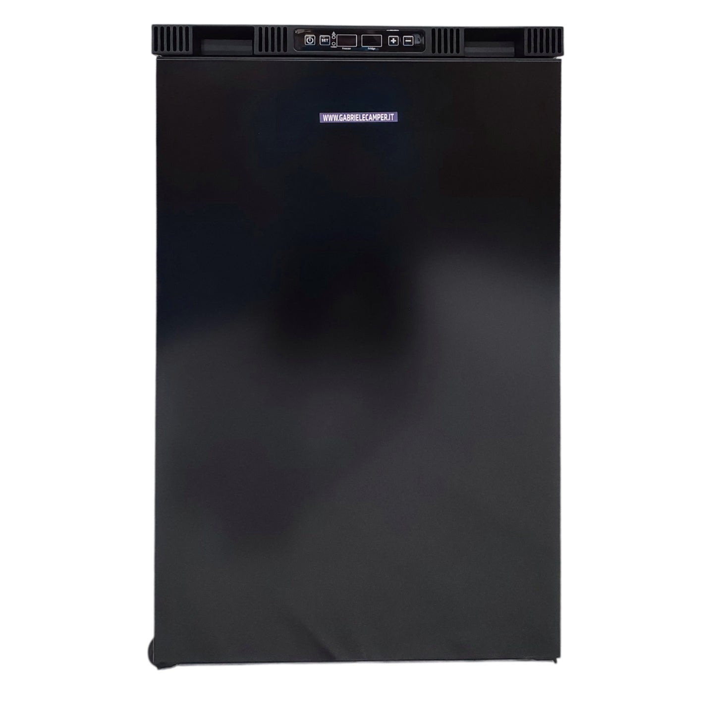 Frigorifero a compressore 12/24V 105 Litri NERO con congelatore (47,5Lx81Hx53P)