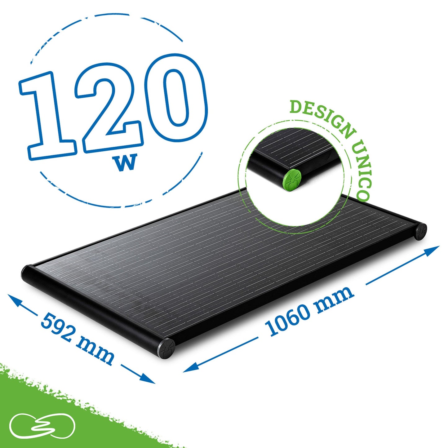 PANNELLO SOLARE CAMPER 120W BLACK BOOST