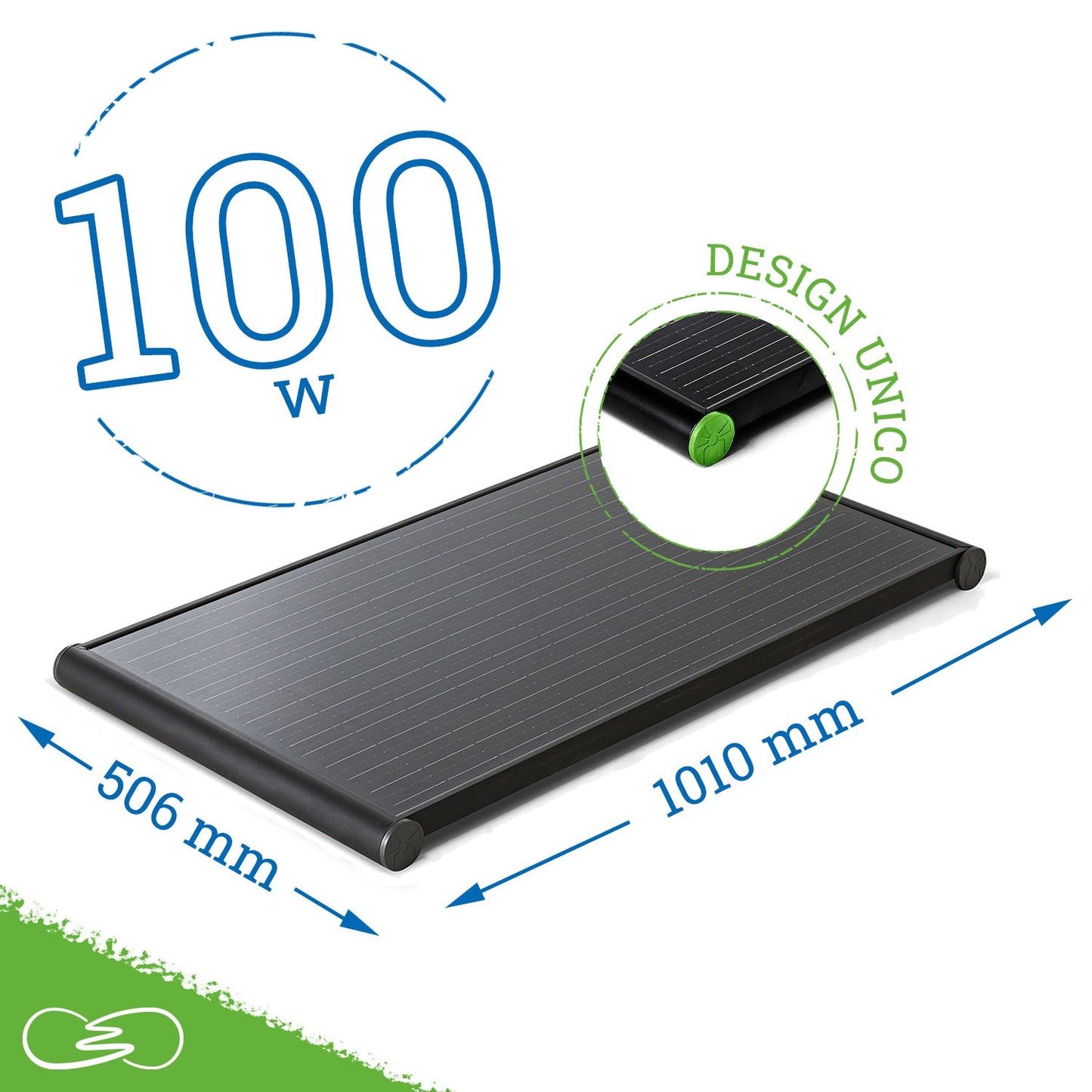 PANNELLO SOLARE CAMPER 100W BLACK BOOST