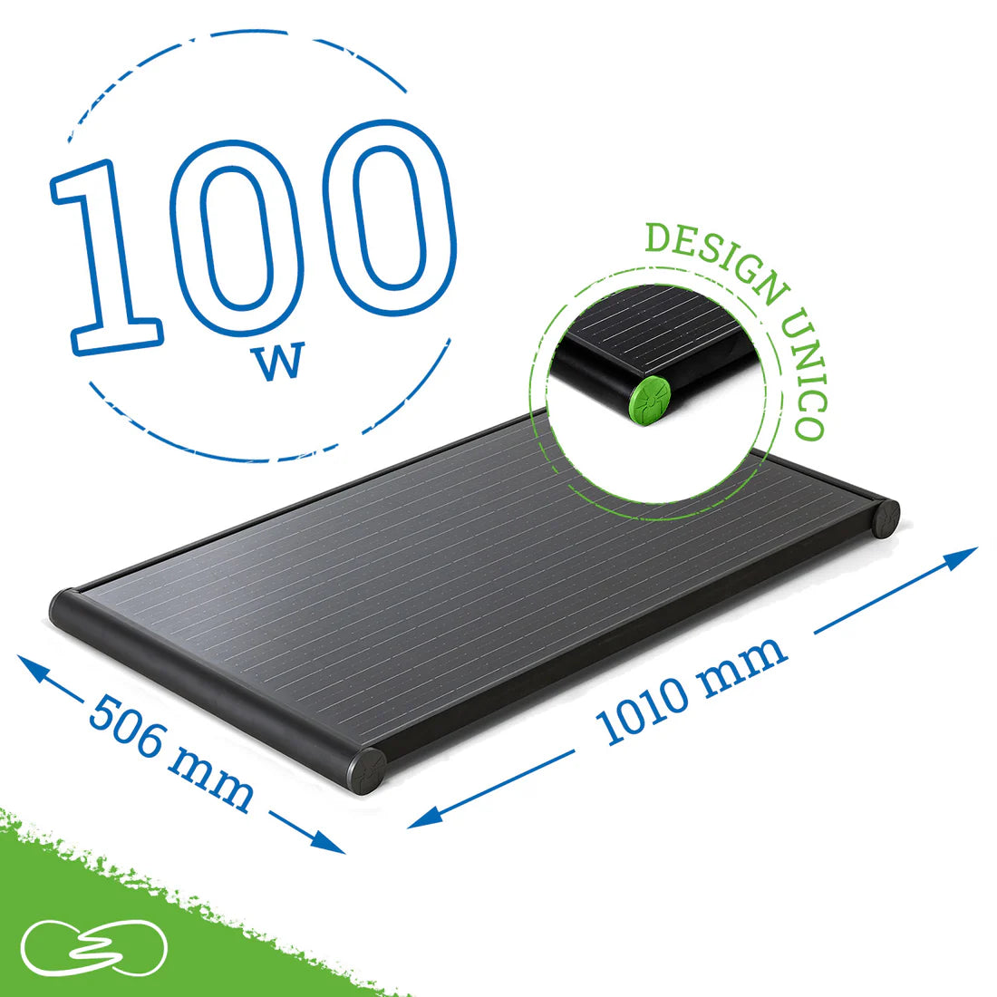 PANNELLO SOLARE CAMPER 100W BLACK BOOST