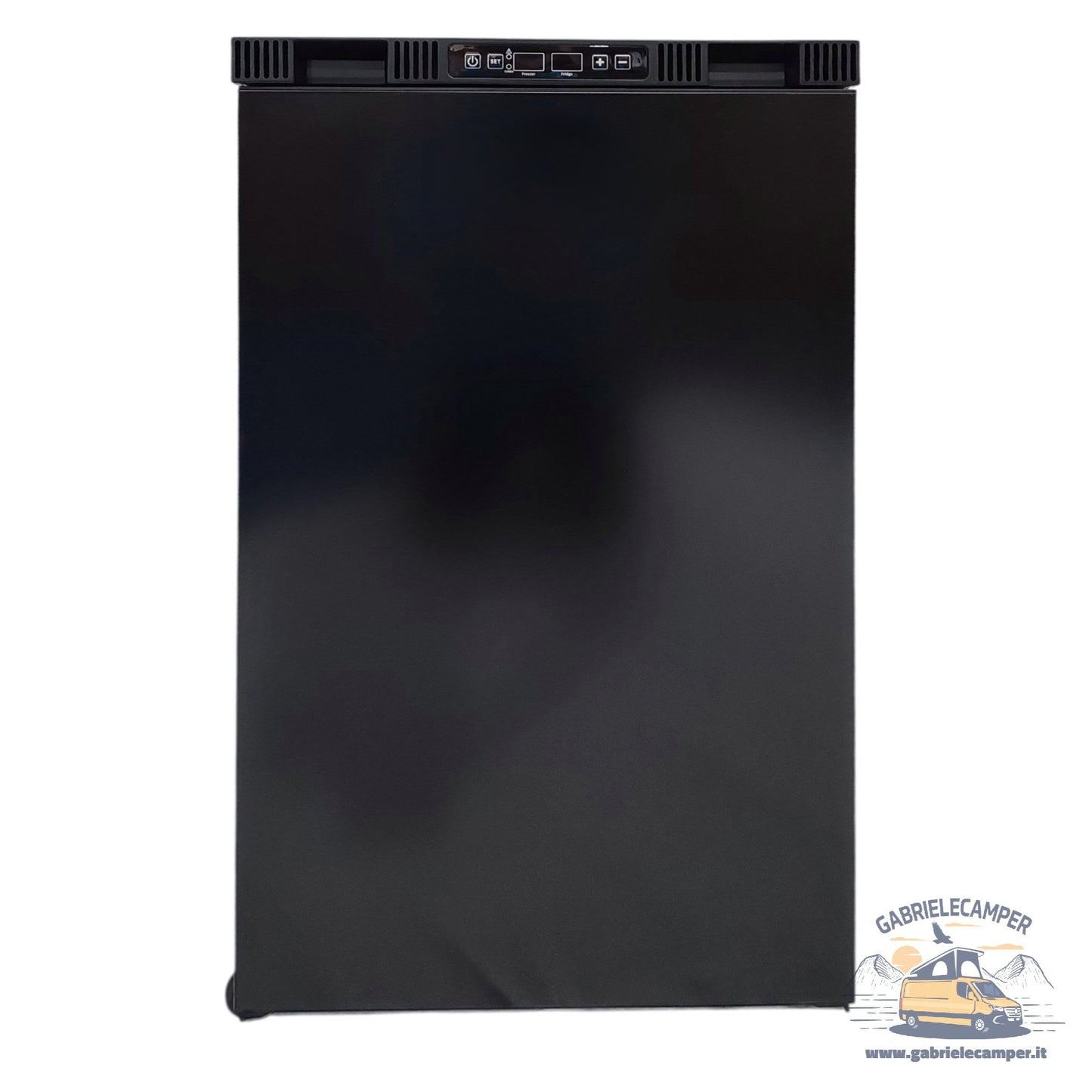 Frigorifero a compressore 12/24V 105 Litri NERO con congelatore (47,5Lx81Hx53P)