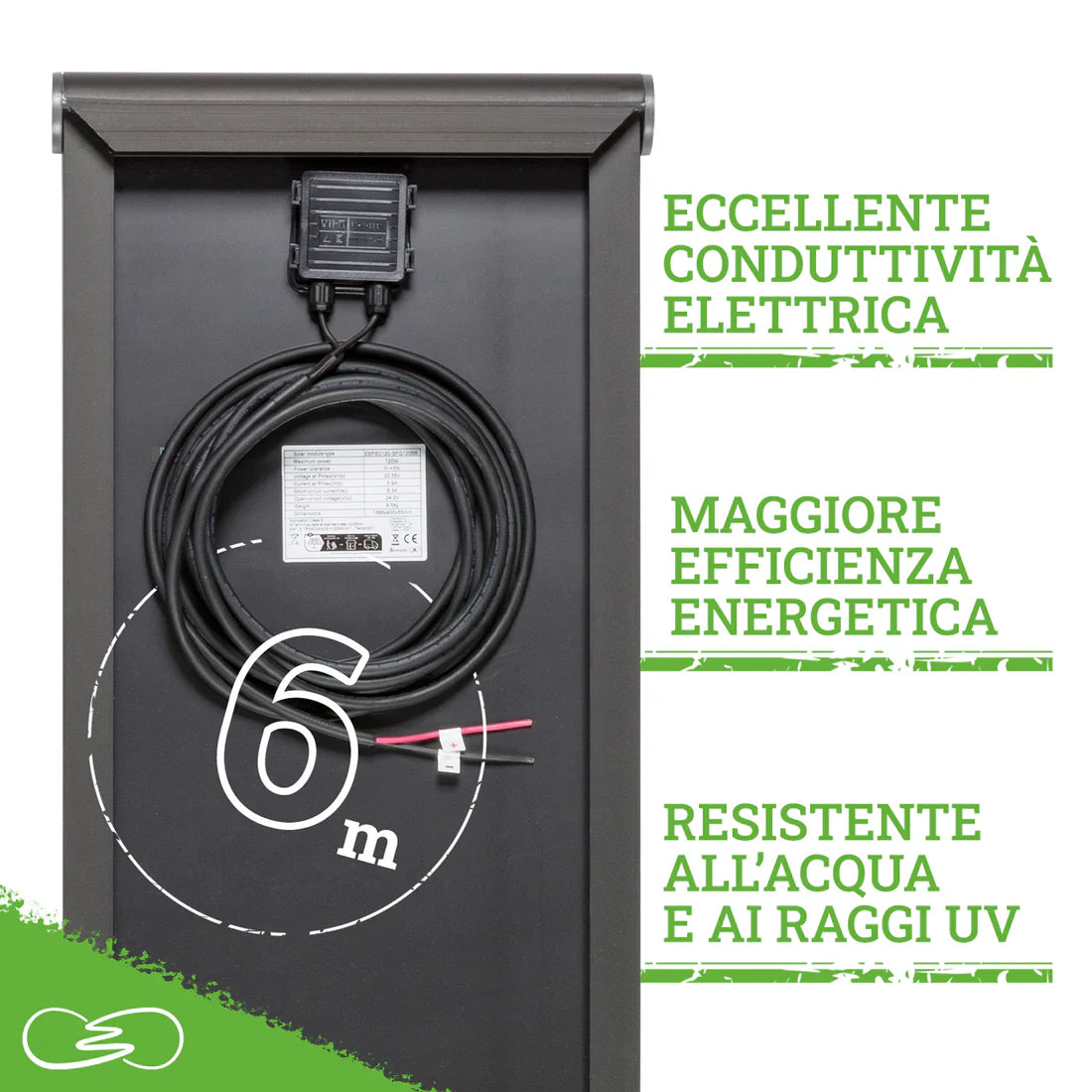 PANNELLO SOLARE CAMPER 120W STRETTO BLACK BOOST