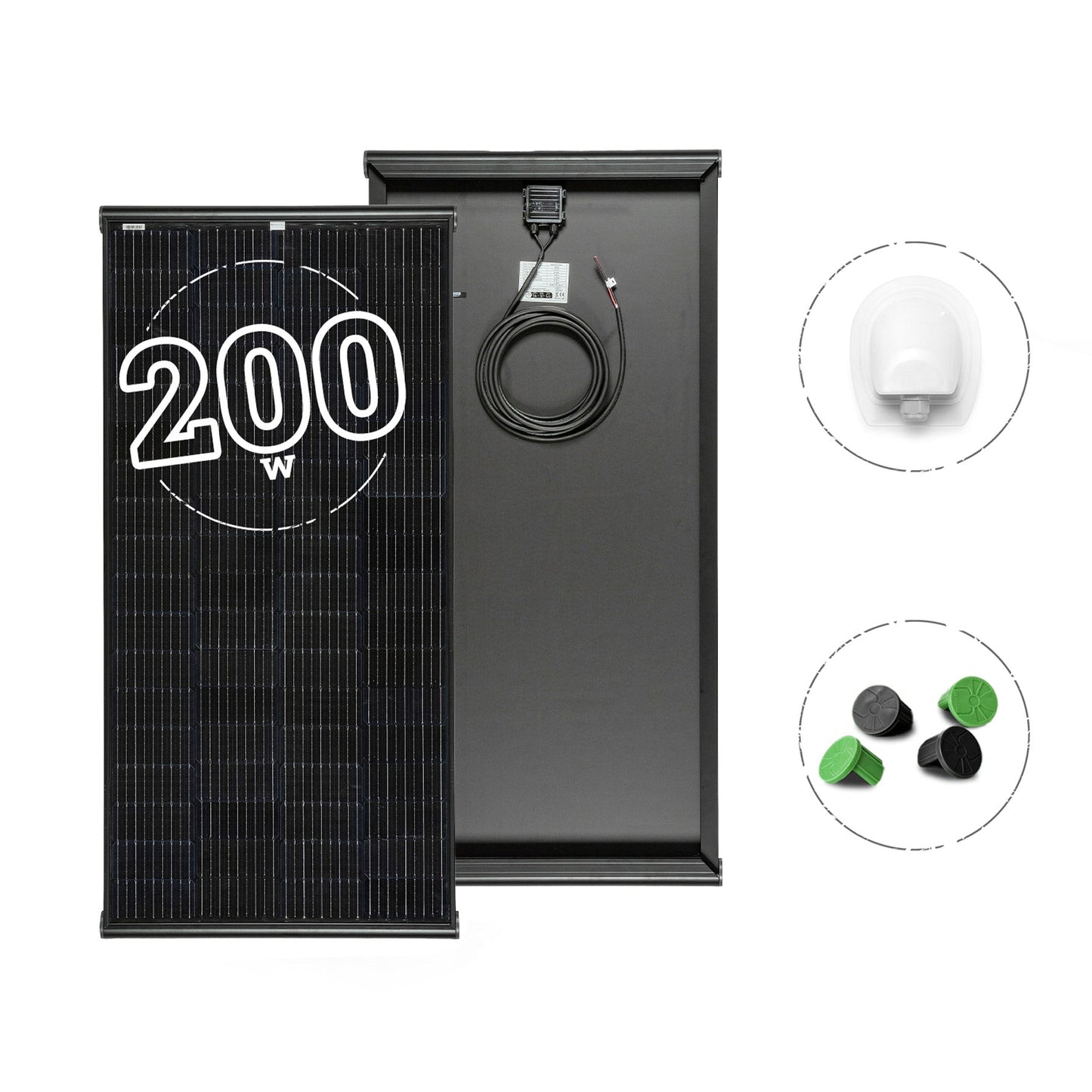 PANNELLO SOLARE CAMPER 200W BLACK BOOST