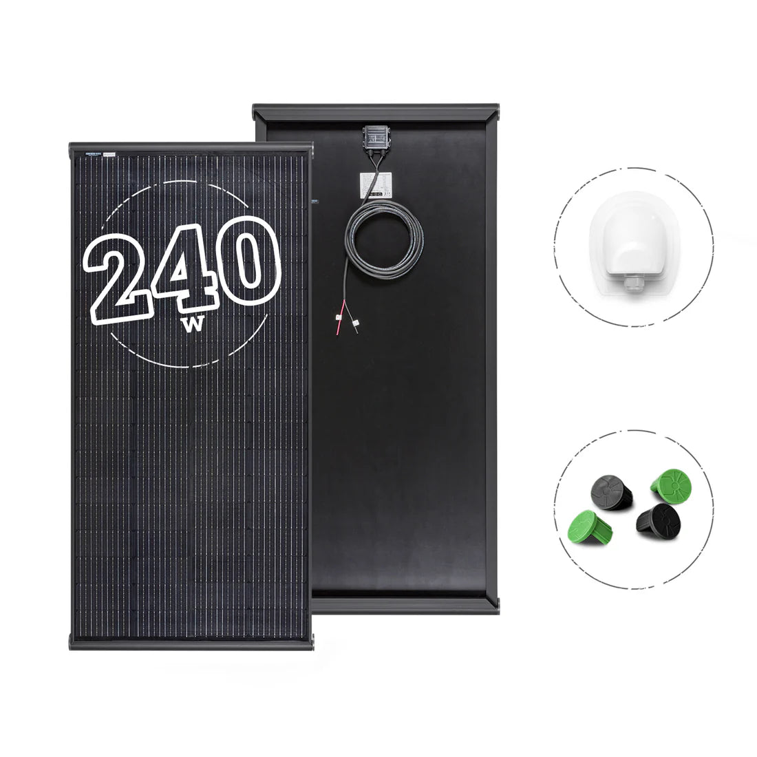 PANNELLO SOLARE CAMPER 240W BLACK BOOST